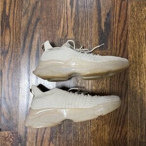 T.J.Maxx Beige Knit Athletic Shoes
